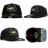 Nouvelle Arrivée Casquette de Baseball de Qualité à 5 Panneaux avec Broderie Dollar Latérale, Visière en Daim et Doublure en Satin Colorée, avec Épingle Métallique Plate