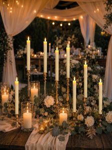 Battery Operated Ivory Plastic Light 10 Key Remote Control <b>Candle</b> Stick LED <b>Taper</b> <b>Candle</b> - Product Image 5