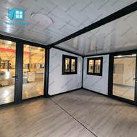 Maisons conteneurs préfabriquées pliables de 30 pieds, extensibles, de luxe, avec salle de bain et cuisine, vente en gros à distance