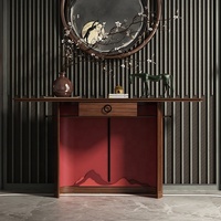 Table de hall d'entrée élégante de luxe léger de style chinois table étroite en bois massif table de console de bureau de planche de roche