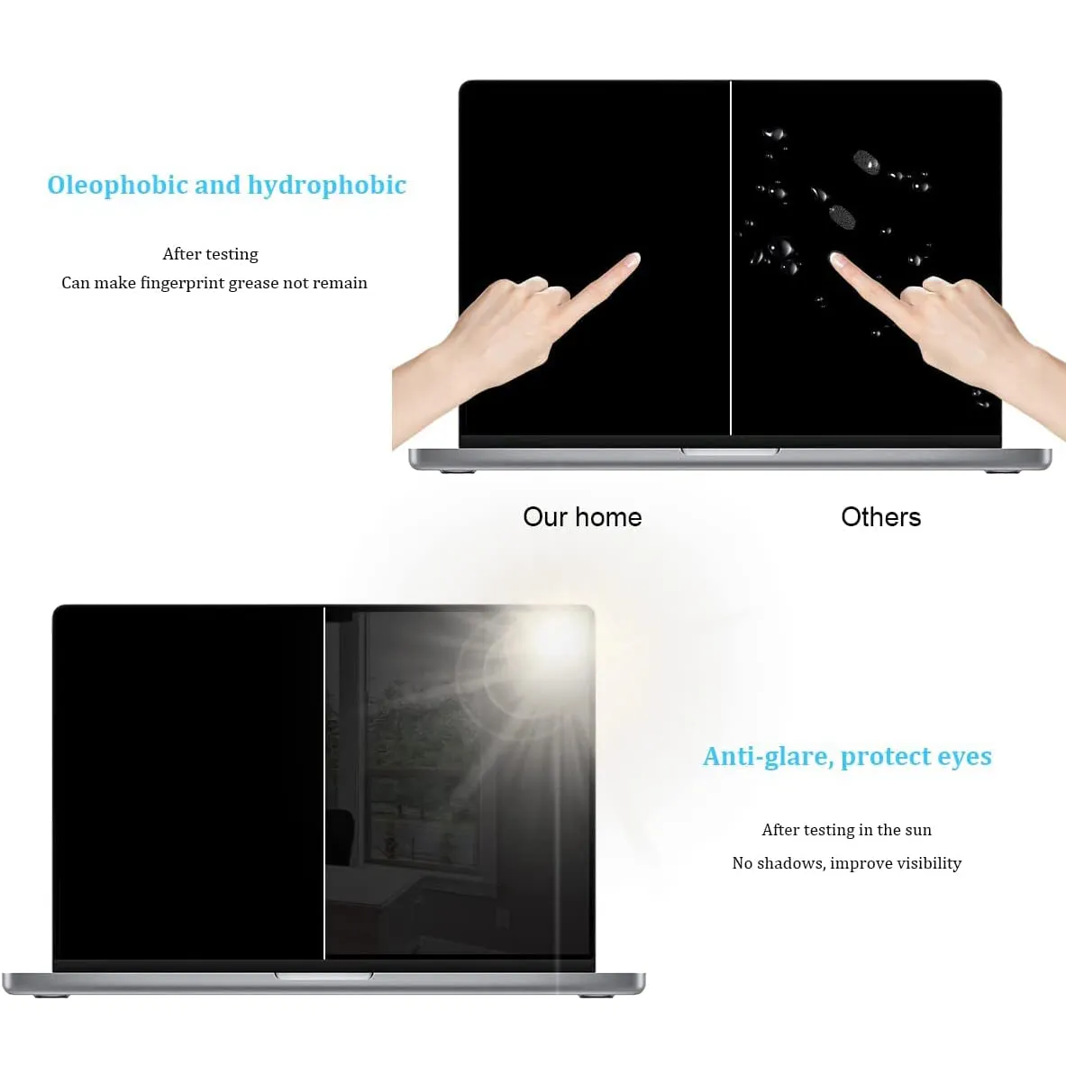 Anti Glare Screen Protector Universal 17 Inch Laptop Anti-scratch HD Tempered Glass For iPad / Surface