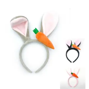 Neue Stil Karotte Kaninchen Ohr Haar Hoop Kinder Niedlichen Cartoon Kaninchen Plüsch Stirnband