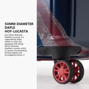 Tùy chỉnh du lịch hành lý trường hợp unisex hành lý phổ bánh xe PC vỏ cứng câm hành lý dây kéo Vali phụ nữ - Product Image 5