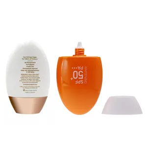 Custom Oval Sunscreen Packaging Tube Egg-shaped Hand Cream Bottle Empty Plastic Tube For Cream Lotion Treatment