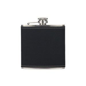 Fiaschette da 6oz 180ml in Acciaio Inossidabile con Rivestimento in <span class=keywords><strong>Pelle</strong></span>, Logo Personalizzato Inciso al Laser, Design Moderno e Minimalista, Portatili per Whisky - Product Image 4