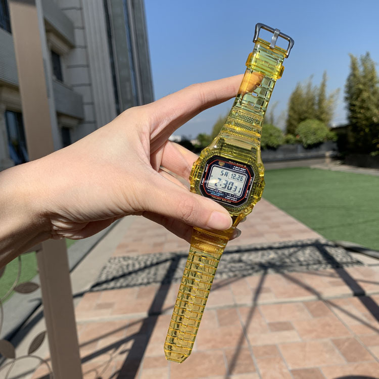 Jelly yellow silver buckle