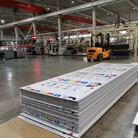 4 * 8ft Blanc Dibond pour Signe 3mm Acp Alucobond Personnaliser Couleur ACM Aluminium Composite Panneaux Usine Prix Pas Cher
