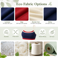 Soutien-gorge de sport personnalisé en nylon recyclé (80 %) et élasthanne (20 %) à double couche, contrastant, anti-humidité, extensible dans les 4 sens, pour l'entraînement et le yoga