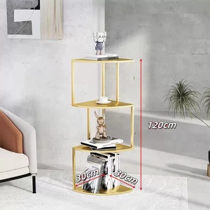 Estantería <span class=keywords><strong>de</strong></span> Esquina Triangular <span class=keywords><strong>de</strong></span> Hierro para Libros, Mueble <span class=keywords><strong>de</strong></span> Almacenamiento para Sala <span class=keywords><strong>de</strong></span> Estar y Dormitorio, Estante <span class=keywords><strong>de</strong></span> Exhibición para el Hogar - Product Image 5