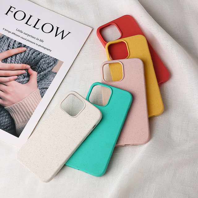 2026 for iPhone Cover Hot Degradable Wheat Blank Phone case for iPhone 17 Case Durable protection