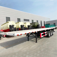 Châssis robuste, plateforme durable, remorquage d'équipements lourds, construction, agriculture, utilisation industrielle, semi-remorque à plateau plat, 40 tonnes