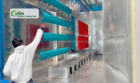 Ligne de production de peinture en poudre sur mesure avec four de cuisson et contrôle PLC pour grandes structures en acier