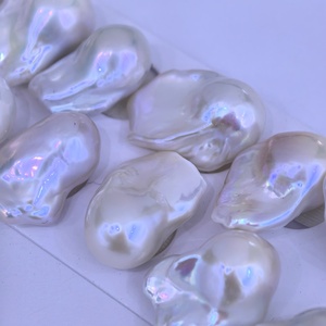 15 * 20mm Ngọc trai đuôi cá Edison <span class=keywords><strong>Baroque</strong></span> Ngọc trai nước ngọt tự nhiên nguyên khối Phiên bản hoàn chỉnh Đôi bông tai - Product Image 3