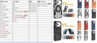 Coque de téléphone en élastomère thermoplastique au design mécanique Bundesliga pour 16/17 Pro Max avec support anneau et fixation magnétique