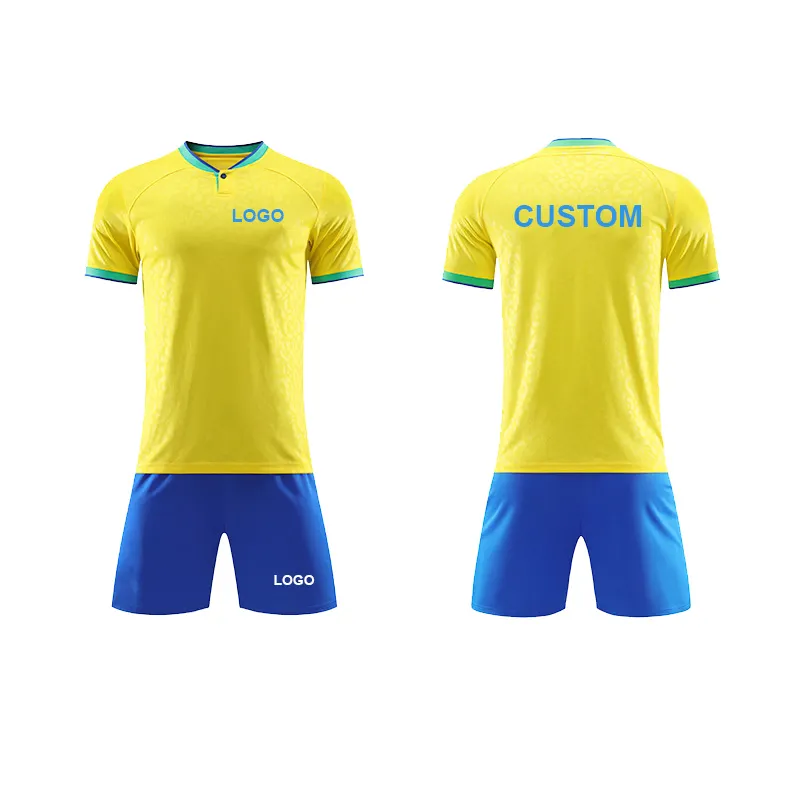 Jogo de camisa de futebol masculino personalizado de alta qualidade, uniforme de futebol para equipe, clube, futebol, roupas, conjuntos de uniformes