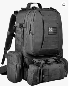 Taktik sırt çantası sırt çantası 60L büyük Assault paketi ayrılabilir Molle çantası