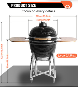 <span class=keywords><strong>Parrilla</strong></span> Kamado de Cerámica AUPLEX de 23 Pulgadas, Ahumador de Carbón, Disponible en Varios Tamaños, para Cocinar en el Patio Trasero, Hornear Pizza, Uso como <span class=keywords><strong>Parrilla</strong></span> - Product Image 5
