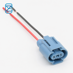 Accessoires pour éclairage automobile : Connecteur de phare en cuivre 9005 9006 à 2 broches, support de lampe universel, prise double fente d'origine avec fil - Product Image 1