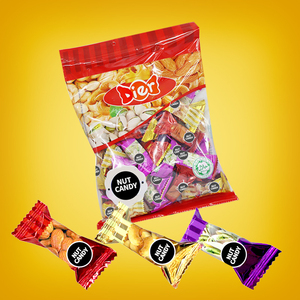Vente en gros de bonbons Marque privée personnalisée Halal Noix croustillant Bonbons durs parfumés croustillants Pistache Cacahuète Amandes Bonbons pour enfants - Product Image 1
