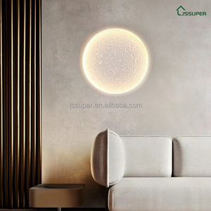 Lámpara de Pared de Yeso Empotrada Sin Marco Superficie Lunar Cráter Decoración de Pared de Fondo para Sala de Estar y Dormitorio - Product Image 5