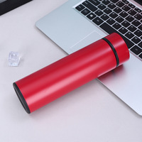 Bouteille isotherme personnalisée en acier inoxydable à double paroi de 500 ml avec affichage LED de la température, rechargeable par USB, pour boissons, maintien au chaud de 6 à 12 heures