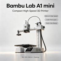 Imprimante 3D FDM Bambu Lab A1 Mini, haute vitesse, nivellement automatique, imprimante compacte pour la maison, l'éducation, les projets de bricolage