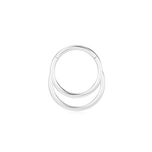 Anneau de nez en titane F136 avec boule et opale, bijou de piercing tendance pour lèvre ou téton - Product Image 5