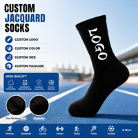 Chaussettes en coton personnalisées à faible MOQ avec logo, unisexe, jacquard, pour hommes, mode, sport, athlétisme – Fournisseur
