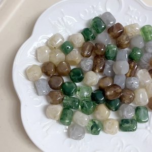 Cuentas sueltas de resina, cuentas sueltas de resina irregulares con agujeros, accesorios para collar y pulsera DIY - Product Image 2