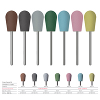 Kit de meuleuses pour ongles en silicone et acrylique Evolisse Beauty - Formes coniques/arachide/plates multi-grains pour nettoyer les cuticules et percer les ongles