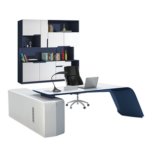 Nuevo diseño, muebles de oficina modernos, mesa de oficina curvada, escritorios ejecutivos, mesa CEO, gerente de pintura de oficina, escritorio blanco para Boss - Product Image 4
