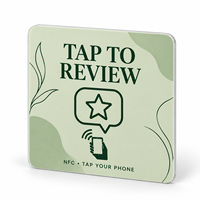 Plaque de commentaires sans contact personnalisée en forme carrée, compatible NFC, pour les petites entreprises