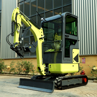 Excavator Mini 1.6 Ton, Harga Pabrik, Laris Manis, Cocok untuk Kebun dan Pertanian, Zero Tail Swing, Crawler, Hidrolik, Diesel