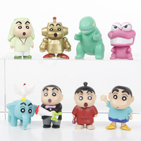 Figurine Manga 5-10cm, HY 24 Styles, Crayon Shin-chan COS Animal Dessert Figura Modèle Jouet PVC Anime Figure Gâteau Topper