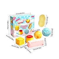 Lot de 6 jouets sensoriels anti-stress en forme de beurre, fromage, pudding, cacahuètes et crème de pommes de terre, moelleux et croustillants