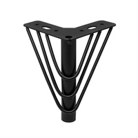Nouveau style Pieds de meubles en fer robustes en forme de T de 10 cm pour salon, pieds de table, pieds de meuble de rangement, pieds de canapé chromés, pieds de meubles en métal doré