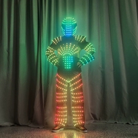 Costume de robot LED, armure lumineuse de héros, unisexe, pour spectacle sur scène, polyester, pour chanteur, danseur, fête, Noël