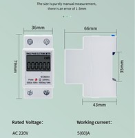 Medidor inteligente monofásico de riel DIN Medidor de energía eléctrica estática