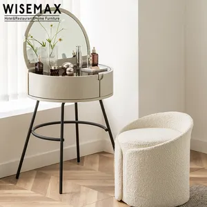 WISEMAX फर्नीचर नॉर्डिक शैली लकड़ी के दौर मल कुर्सी सोफे पक्ष pouf तुर्क कुर्सी कम बाक़ी boucle ड्रेसिंग कुर्सी मल