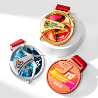 Médailles en cristal personnalisées pour le football, le basketball, le badminton, le marathon, les compétitions sportives, les compétitions pour enfants, médailles d'or pour les champions