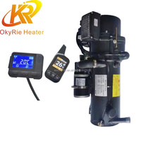 Chauffe-eau diesel OkyRie 15KW 12V 24V pour liquide de refroidissement moteur avec télécommande LCD pour camion, camping-car, bateau, chauffage de stationnement
