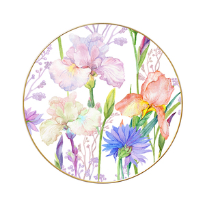 ชุดภาชนะอาหารเซรามิกขอบทองสำหรับงานแต่งงานโรแมนติกแบบ<span class=keywords><strong>2022</strong></span>อุปกรณ์บนโต๊ะอาหารสีสันสดใสพร้อมของตกแต่งสำหรับงานเลี้ยง - Product Image 3