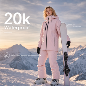 ชุดสกีกันน้ำ 20k ราคาโรงงาน พร้อมตะเข็บปิดผนึกอย่างดี สำหรับทุกเพศทุกวัย แจ็คเก็ตสกีแบบมีระบบทำความร้อนระดับมืออาชีพ รับผลิตแบบ OEM ODM อุปกรณ์ฤดูหนาว - Product Image 1
