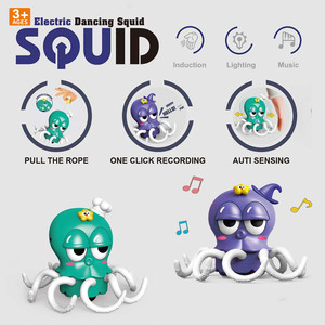 JY Nuevo Juguete Eléctrico de Pulpo Bailarín con Música, Luz, Función de Grabación por Inducción, Juguete Interactivo de Calamar Gateador para Niños - Product Image 2