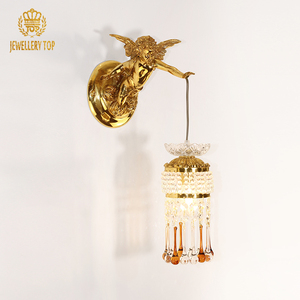 Appliques murales Cupid de style européen Jewellerytop pour la maison, lampe murale décorative, applique murale en cristal, applique murale en laiton massif, lampe de chevet - Product Image 3