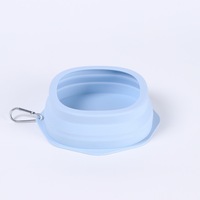 Bol pliable pour chien, bol à nourriture pour chien, bol à boire en plein air, bol à nourriture pour chien en silicone, portable pour l'extérieur