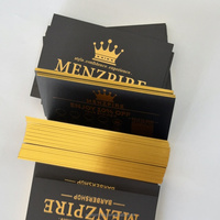 Cartes de visite haut de gamme personnalisées avec logo noir et doré pour les industries de la beauté et de la construction