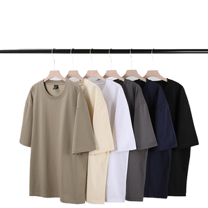 Tùy Chỉnh Người Đàn Ông Của 100% Cotton Quá Khsize Drop Shipping Vai T-Shirt Mô Hình Rắn Sợi Nhuộm Heavyweight Đồng Bằng Trống Cho Thời Trang Đường Phố - Product Image 4