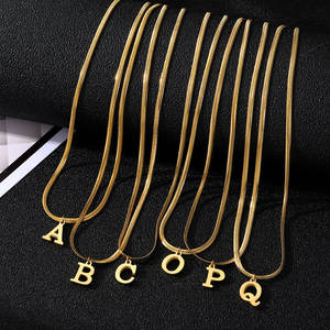 Collar con colgante personalizado de acero inoxidable 316L, chapado en oro PVD de 14K/18K, joyería fina de moda con letras para mujer. - Product Image 3