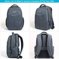 Sac à dos pour ordinateur portable en nylon souple avec bandoulière arquée pour MacBook Pro, étui imperméable à fermeture éclair